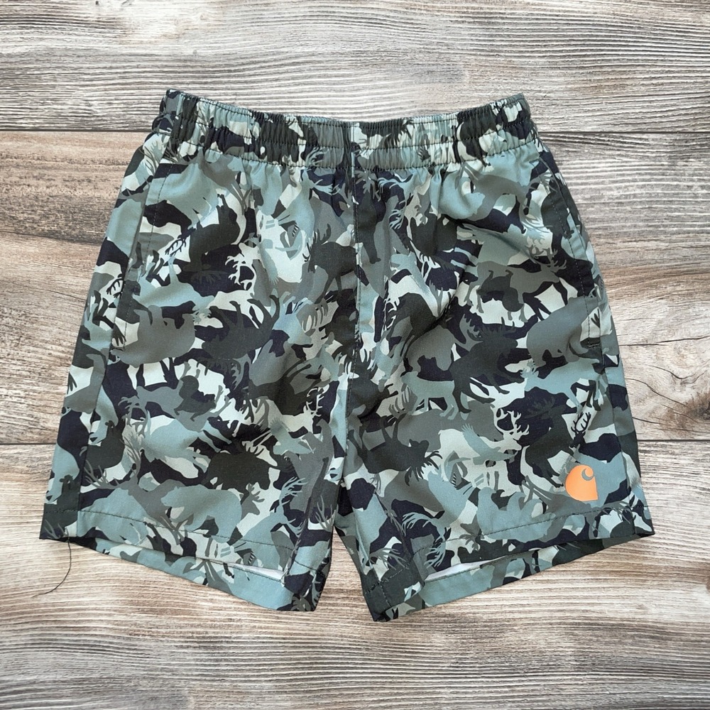 Carhartt Vintage Camo Toddler Shorts Green Brown SD8979-B 4T
